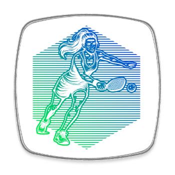 Pickleball trainer for pickleball players Fans - Square fridge magnet - white - Front