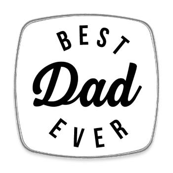 Papa Held 2026 Best Dad Ever - Viereckiger Kühlschrankmagnet - Weiß - Vorne