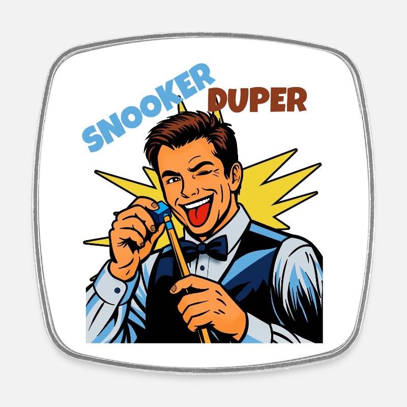 Héros du snooker ! C’est au tour du vainqueur - Magnet carré - blanc