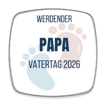 Werdender Papa 2026 Vatertag Ankündigung - Viereckiger Kühlschrankmagnet - Weiß - Vorne