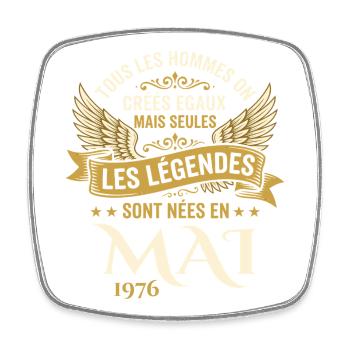 Anniversaire Mai 1976 - Magnet carré - blanc - Devant