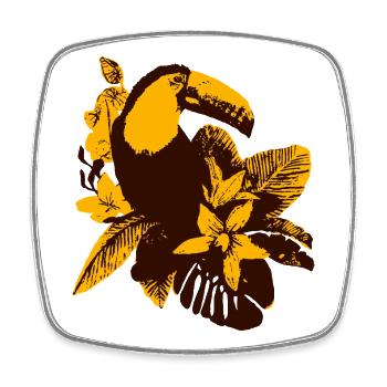 TOUCAN - Square fridge magnet - white - Front