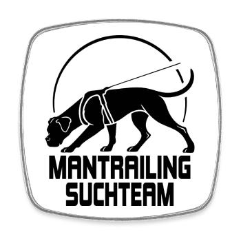 Boxer Mantrailing Suchteam Hunde Wilsigns - Viereckiger Kühlschrankmagnet - Weiß - Vorne
