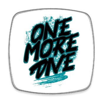 Tauchen – One More Dive – Taucher-Streetwear - Viereckiger Kühlschrankmagnet - Weiß - Vorne
