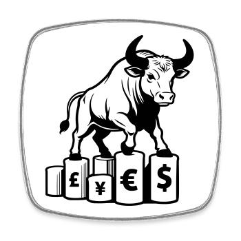 Belleger Taurus - Viereckiger Kühlschrankmagnet - Weiß - Vorne