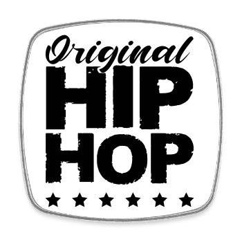 Hip-hop original - Magnet carré - blanc - Devant