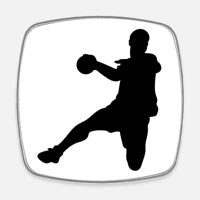 Handball - Square fridge magnet - white
