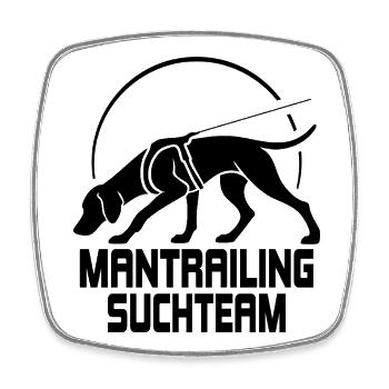 Équipe de recherche de Vissla Mantrailing Chien Wilsigns - Magnet carré - blanc - Devant