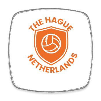 L’emblème de la Volée de La Haye - Magnet carré - blanc - Devant