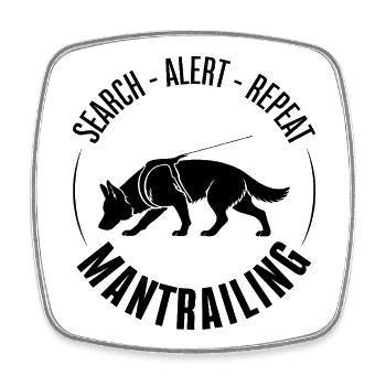 Deutscher Schäferhund Mantrailing Hundesport Hunde - Viereckiger Kühlschrankmagnet - Weiß - Vorne