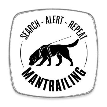 Labrador Mantrailing Hundesport Hunde Labbi  - Viereckiger Kühlschrankmagnet - Weiß - Vorne