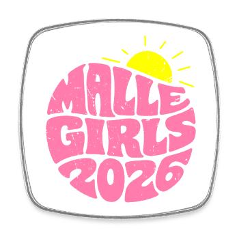 Malle 2026 Malle Girls - Viereckiger Kühlschrankmagnet - Weiß - Vorne