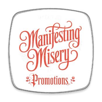 Manifesting Misery and Promotions - Square fridge magnet - white - Front
