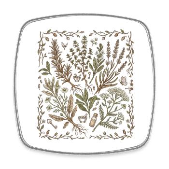 Nature Herbal Medicine - Square fridge magnet - white - Front