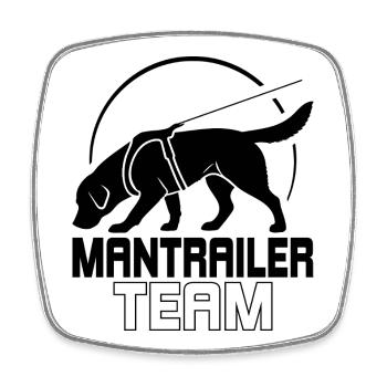 Labrador Mantrailer Team Chiens Sports Chiens Wilsigns - Magnet carré - blanc - Devant