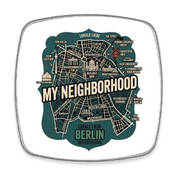 Berlin Meine Nachbarschaft - Viereckiger Kühlschrankmagnet - Weiß - Vorne