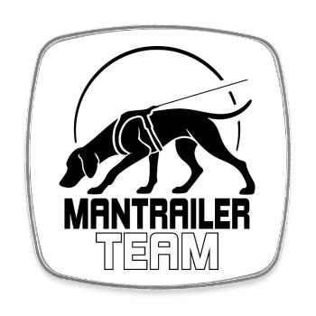 Équipe Vizsla Mantrailer Équipe Sports Dogs Wilsigns - Magnet carré - blanc - Devant