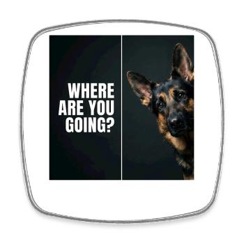 Lustiger Schäferhund Hunde Spruch Tierfreunde - Viereckiger Kühlschrankmagnet - Weiß - Vorne