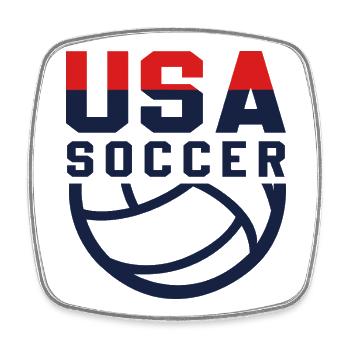 USA Soccer - Square fridge magnet - white - Front