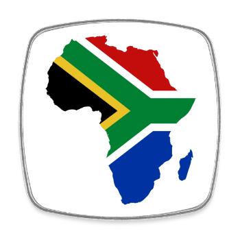 Suedafrika_Flagge_Afrika - Viereckiger Kühlschrankmagnet - Weiß - Vorne