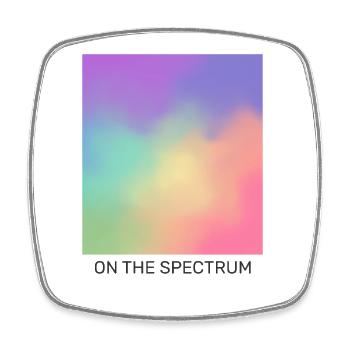 Auf dem Spektrum - Viereckiger Kühlschrankmagnet - Weiß - Vorne