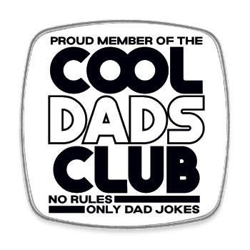 Cool Dads Club - Papa Vatertag Geschenk - Viereckiger Kühlschrankmagnet - Weiß - Vorne