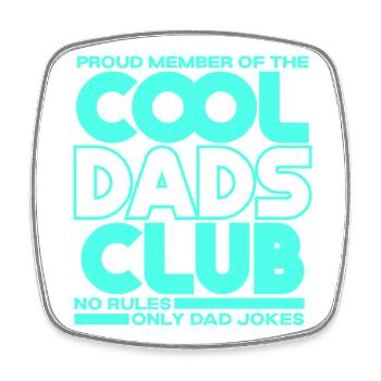 Cool Dads Club - Dad Father's Day Gift - Square fridge magnet - white - Front