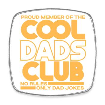 Cool Dads Club - Papa Vatertag Geschenk - Viereckiger Kühlschrankmagnet - Weiß - Vorne