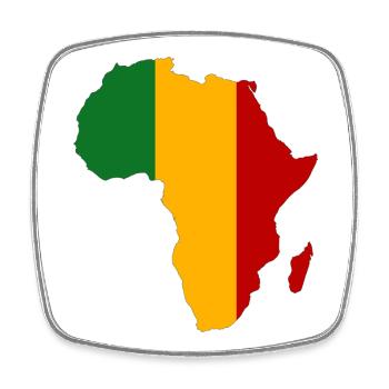 Mali Flagge Afrika - Viereckiger Kühlschrankmagnet - Weiß - Vorne
