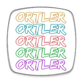 Couleurs néon Ortler - Magnet carré - blanc - Devant