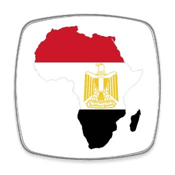 Ägypten_Flagge_Afrika - Square fridge magnet - white - Front