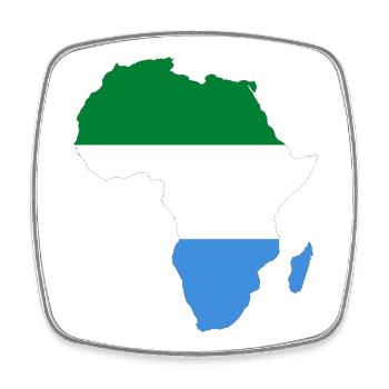 Sierra_Leone_Flagge_Afrika - Viereckiger Kühlschrankmagnet - Weiß - Vorne