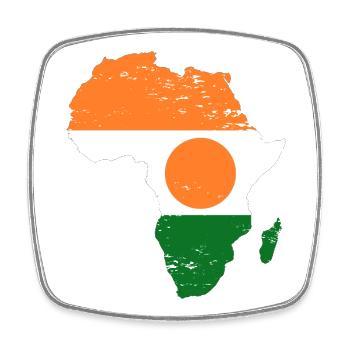 Niger_Flagge_Afrika_used - Viereckiger Kühlschrankmagnet - Weiß - Vorne