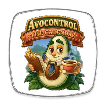 Avocontrol The Calendar - Square fridge magnet - white - Front