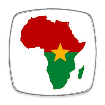 Burkina-Faso_Flagge_Afrika - Viereckiger Kühlschrankmagnet - Weiß - Vorne