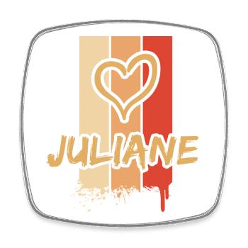 Gift idea Juliane - Square fridge magnet - white - Front