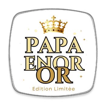 Papa Roi Edition Limitée - Magnet carré - blanc - Devant