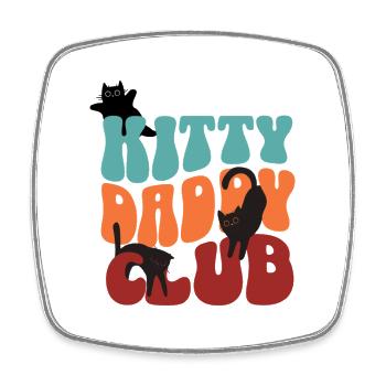 Club du Papa Chat - Magnet carré - blanc - Devant
