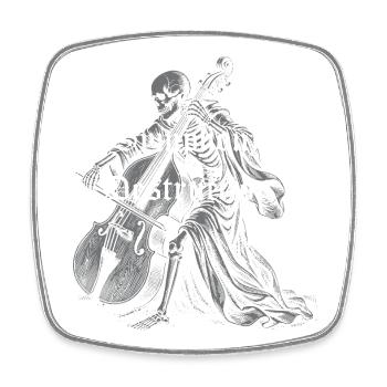 symphony of destruction - Square fridge magnet - white - Front