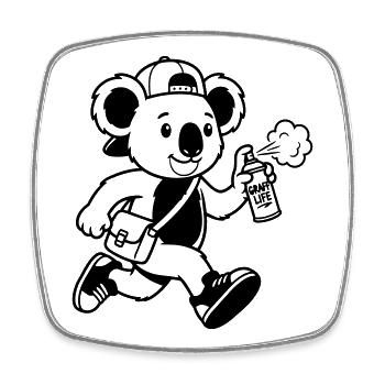 graffiti - Square fridge magnet - white - Front