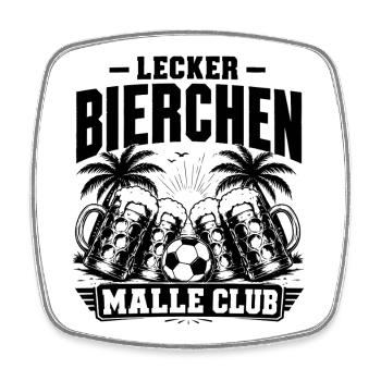 Lecker Bierchen Malle Club 2026 - Viereckiger Kühlschrankmagnet - Weiß - Vorne