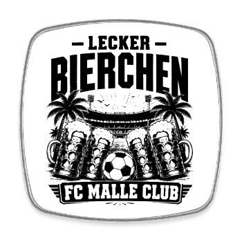 Lecker Bierchen FC Malle Club 2026 - Viereckiger Kühlschrankmagnet - Weiß - Vorne