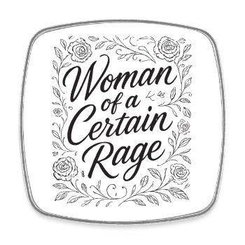 Rage Spruch für starke Frauen Feministisch - Viereckiger Kühlschrankmagnet - Weiß - Vorne