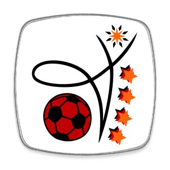 Football Event - Square fridge magnet - white - Front