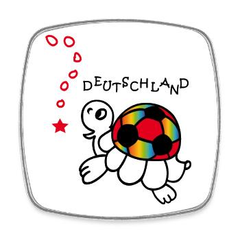 Regenbogen Fußball  - Viereckiger Kühlschrankmagnet - Weiß - Vorne