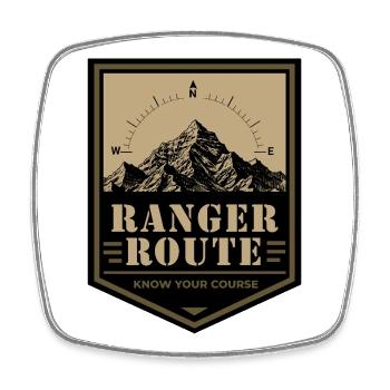 Ranger Route Outdoor Trekking - Viereckiger Kühlschrankmagnet - Weiß - Vorne