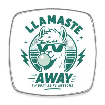 Llamaste Away Funny Lama - Viereckiger Kühlschrankmagnet - Weiß - Vorne