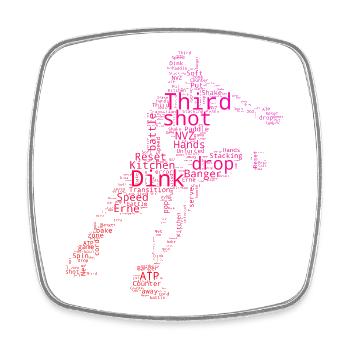 Pickleball Pro Gift for Pickleball Players Fans - Square fridge magnet - white - Front