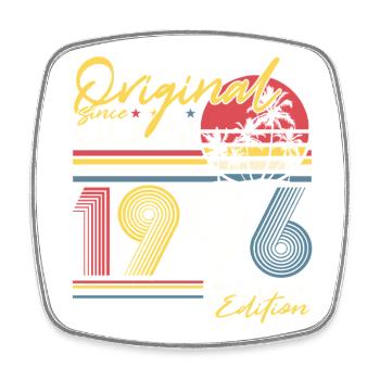 July 1996 Vintage Birthday Vintage Gift - Square fridge magnet - white - Front