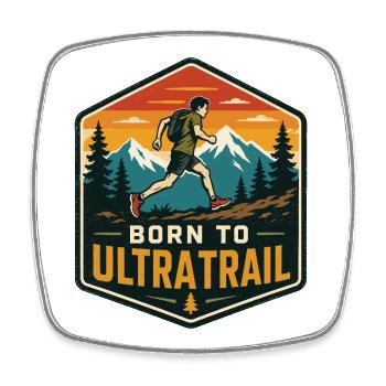 Né pour l’Ultra Trail - Magnet carré - blanc - Devant